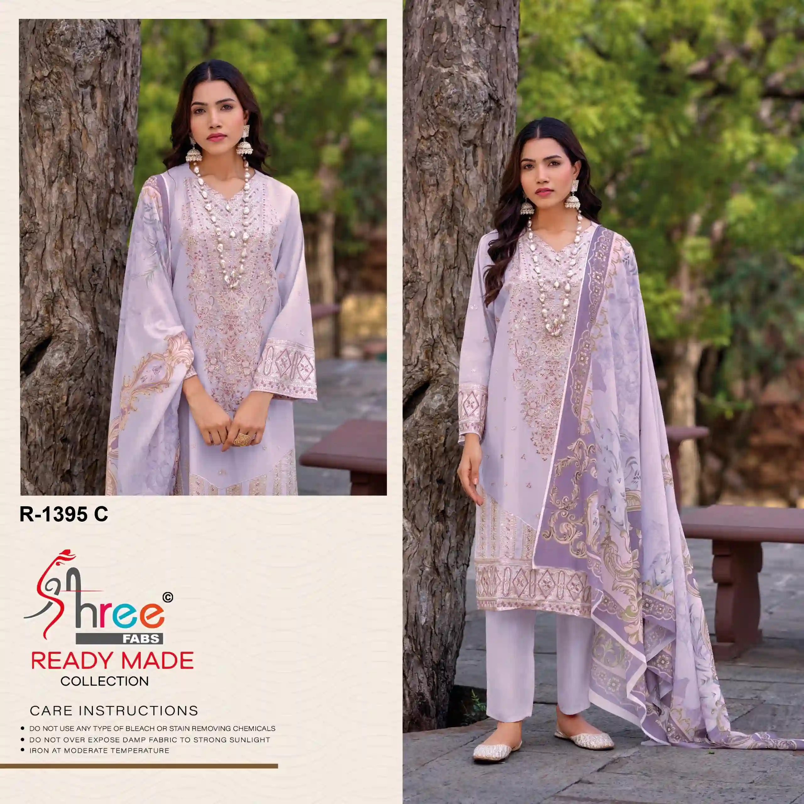 Shree Fab Desin 1395 Desin 1395 Wholesale Pakistani Readymade Salwar Suit Catalog — Wholesale Pakistani Suits, Shree Fabs wholesale from Surat — view 2